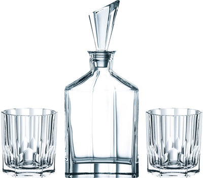 Nachtmann Espen-Whisky-Set, 3-teilig, kristallklares Glas, Geschenktipp