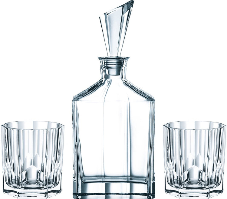 Nachtmann Espen-Whisky-Set, 3-teilig, kristallklares Glas, Geschenktipp