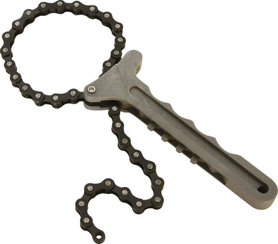 Carpoint Ölfilterschlüssel mit Kette – Universal – Stahl-Aluminium – fester Griff