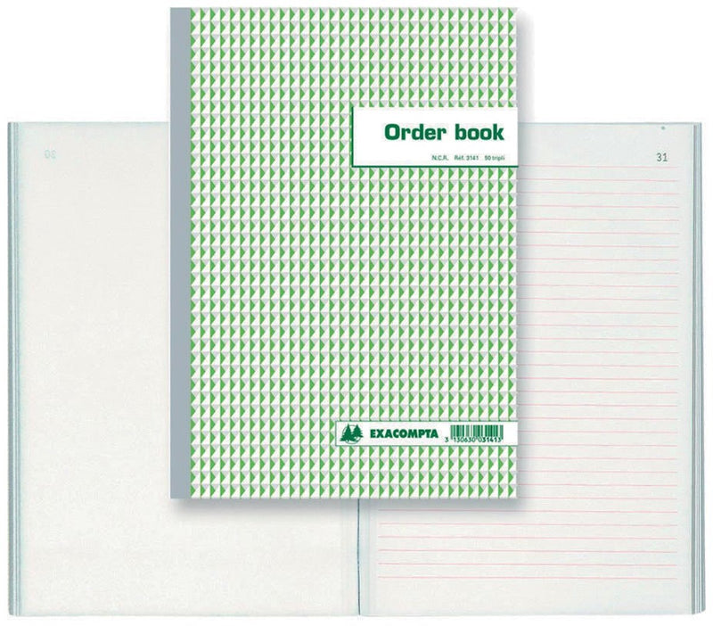 Bestellbuch Exacompta 3141x 21x29,7cm unbedruckte Zeile dreifach selbstdurchschreibend nl fr
