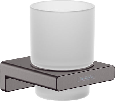 Hansgrohe Addstoris Zahnbürstenhalter aus gebürstetem Schwarzchrom