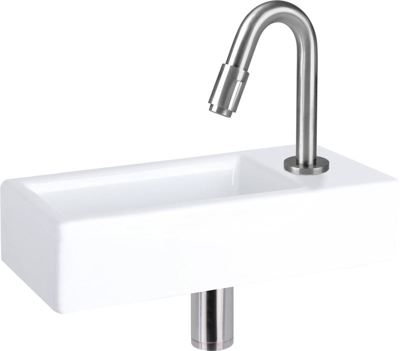 Differnz Brunnenhahn gebogen 19cm Chrom matt