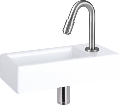 Differnz Brunnenhahn gebogen 19cm Chrom matt