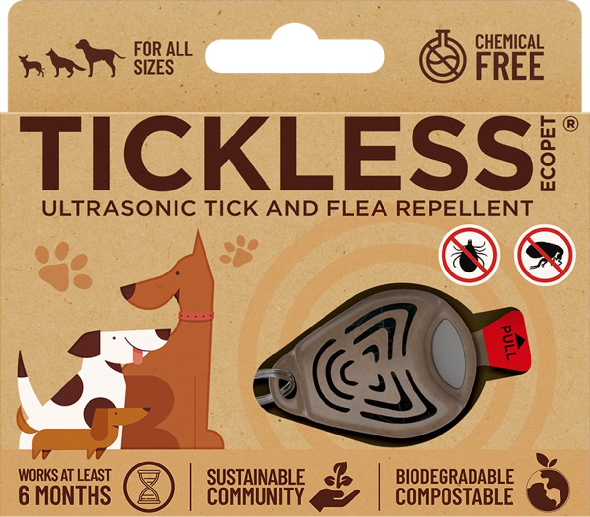 Tickless Eco Teek und VLO -Verteidigung für Hund und Katze Brown