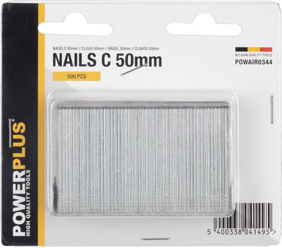 Powerplus powair0344 Nägel – für Tackernagler – 50 mm – 500 Stück
