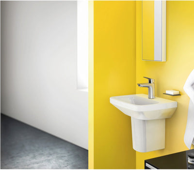 Hansgrohe Logis – Waschtischarmatur – Einhebelbedienung – Kaltstart energiesparend – ohne Ablaufgarnitur – 100 mm – Chrom