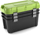 Keter Totem-Aufbewahrungsbox – 2 x 140 l – 79,5 x 59,7 x 40,8 cm – schwarzgrün