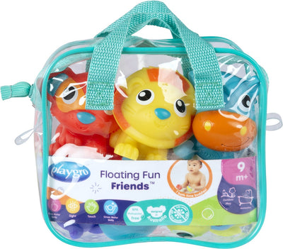 Playgro Badespielzeug – schwimmende lustige Freunde – Badegeschenkset – schimmelfrei – Badespielzeug – Wasserspielzeug Baby – Wasserspielzeug Kleinkinder – Babyspielzeug – Wasserspielzeug – BPA-frei