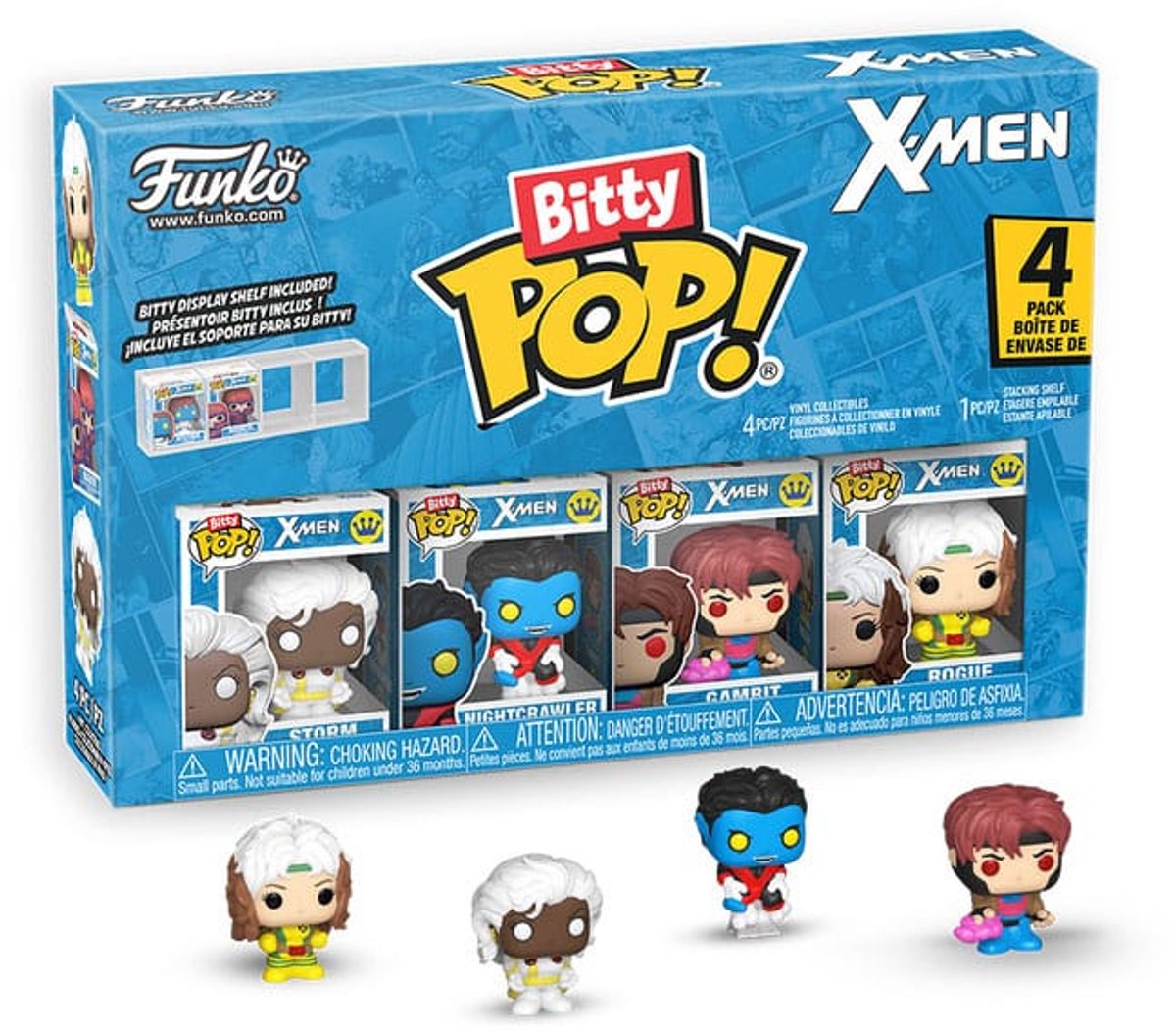 Funko X Men Bitty Pop! Vinylfigur 4er-Pack Gambit 2,5 cm Minifigur - 2 cm
