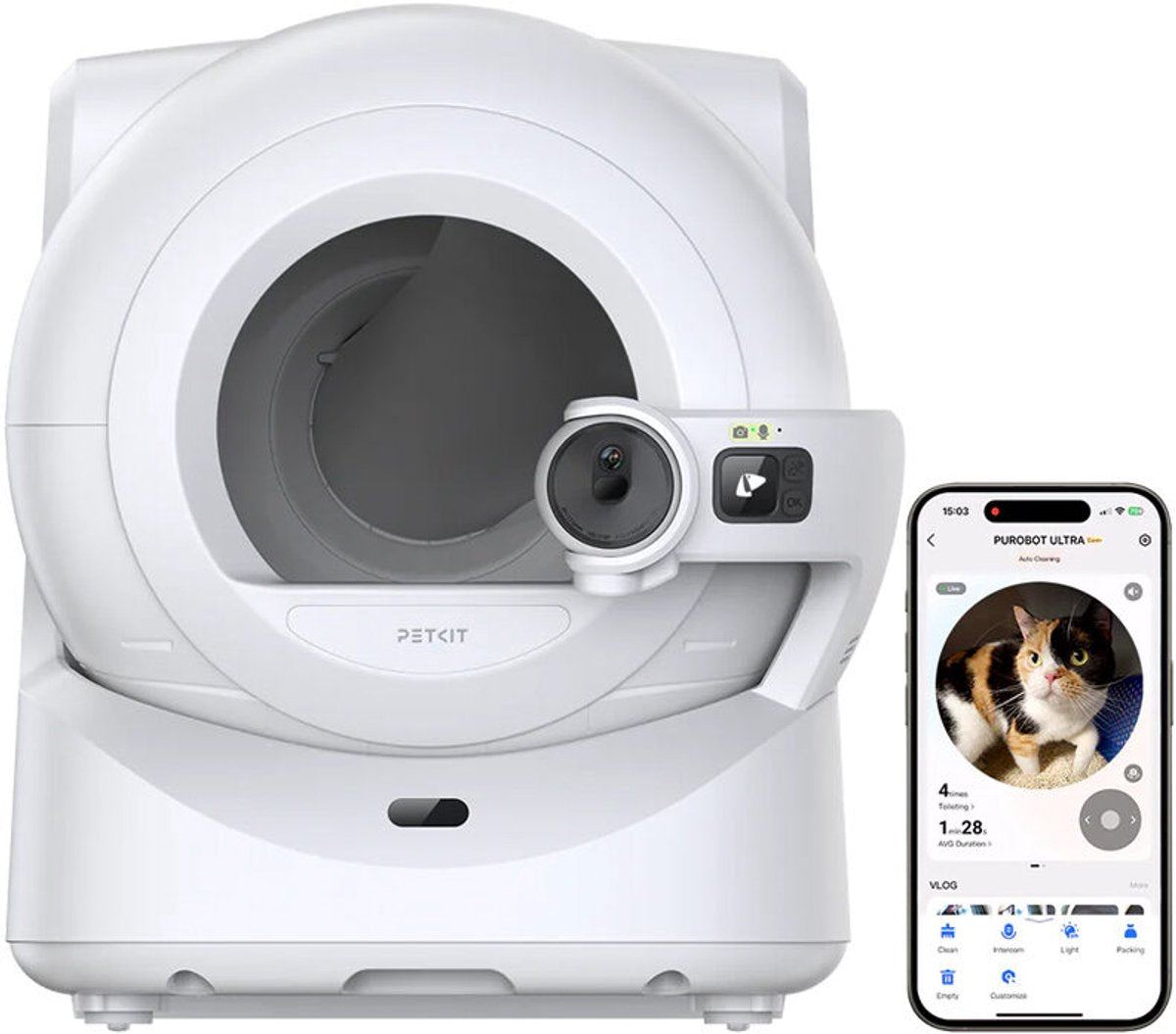 Petkit - purobot ultra - automatische Katzentoilette - mit Kamera - revolutionäre 360° - Verhaltensüberwachung - Tiergesundheit