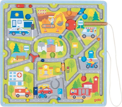 Goki Holzmagnet Maze kleine Stadt