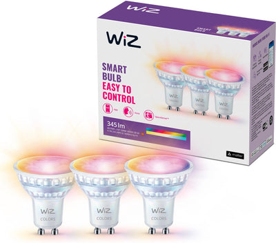 Wiz Spot 3er-Pack – farbiges und weißes Licht – intelligente LED-Beleuchtung – GU10-Fassung – 50 W – Glas – WLAN