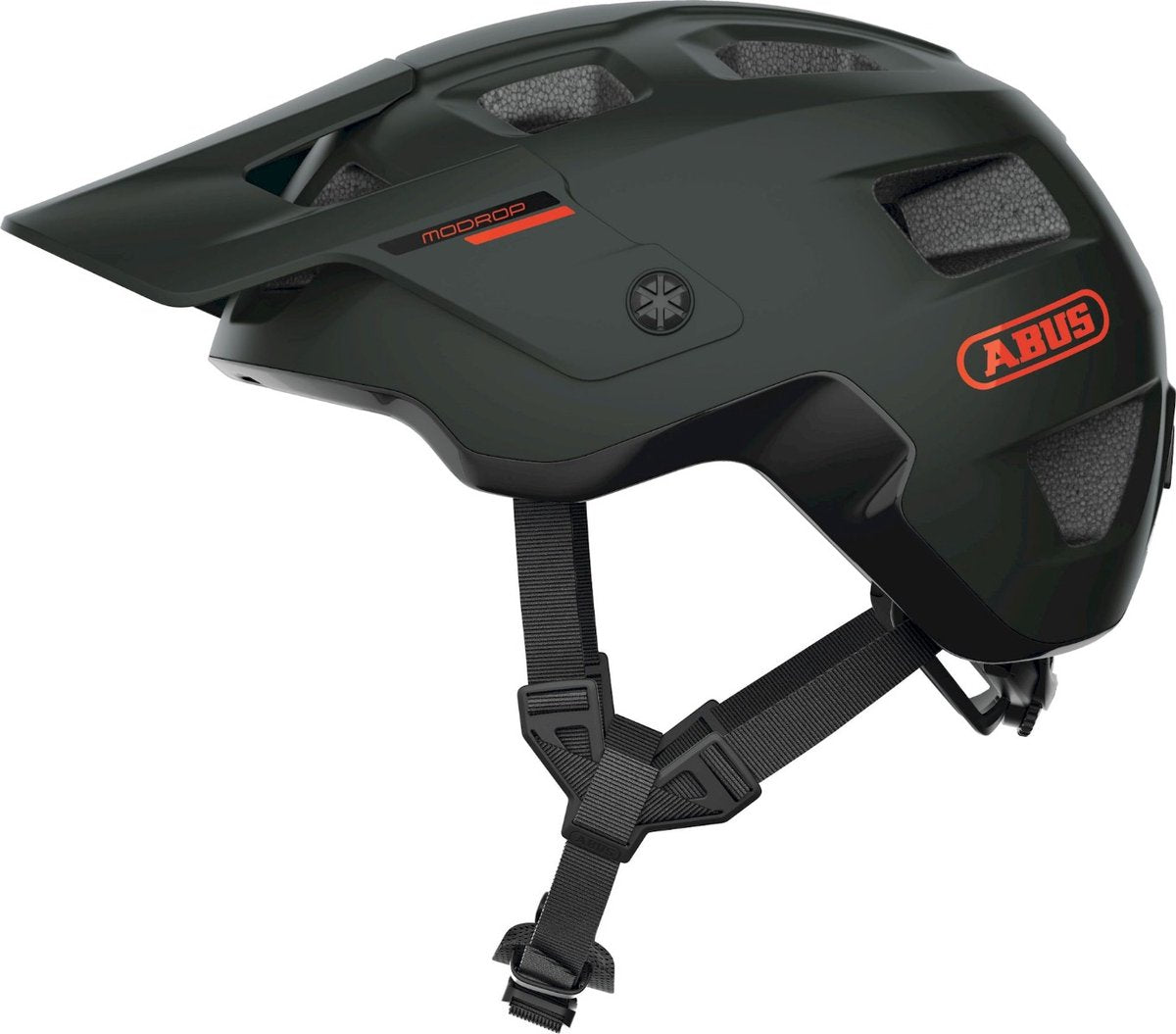 Abus modrop MTB-Helm - dunkelgrün - l
