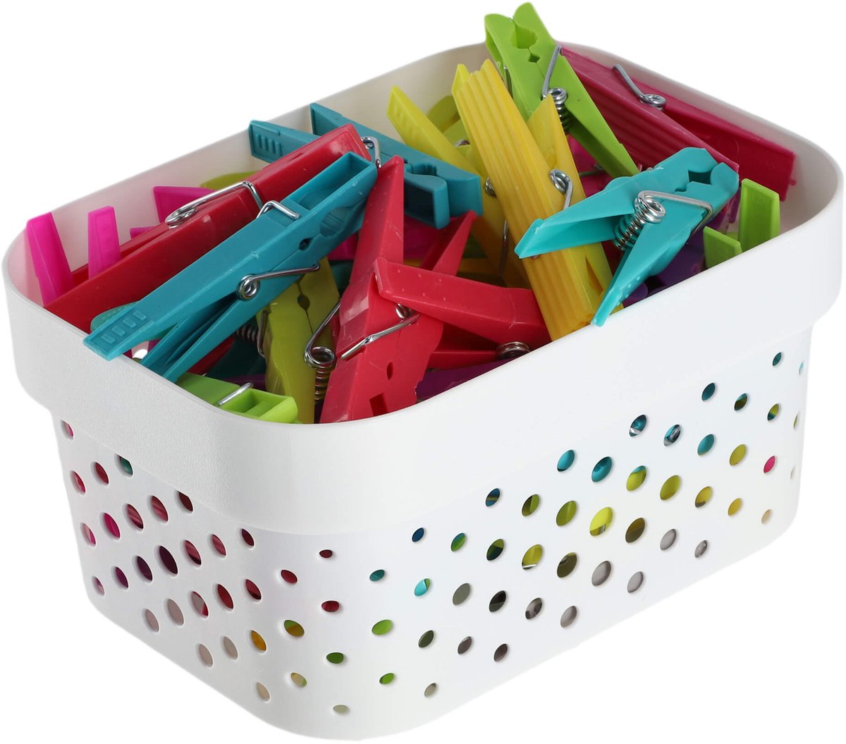Curver | Korb Infinity Dots XS 1,4 l recycelt, weiß, 100 % recyceltes Material, 17 x 12,6 x 8,4 cm