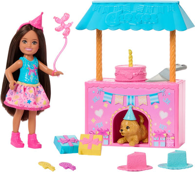 Barbie Club Chelsea Geburtstagsüberraschungspuppe und Zubehör