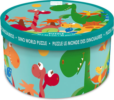 Rubbelpuzzle - Dino-Welt - 60x43,5cm - 40 Teile - 3 Jahre