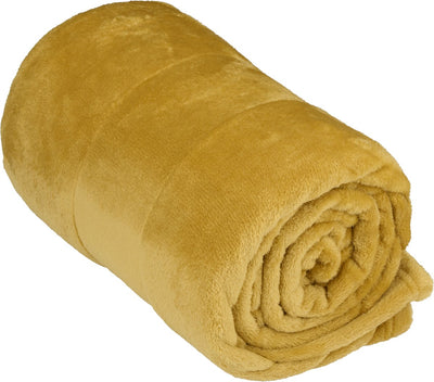 Arti casa Fleecedecke 150 x 200 cm – karierte Decke für die Couch, das Bett oder draußen – Heimdekoration für Wohnzimmer und Schlafzimmer – superweiches Material – Senfgelb