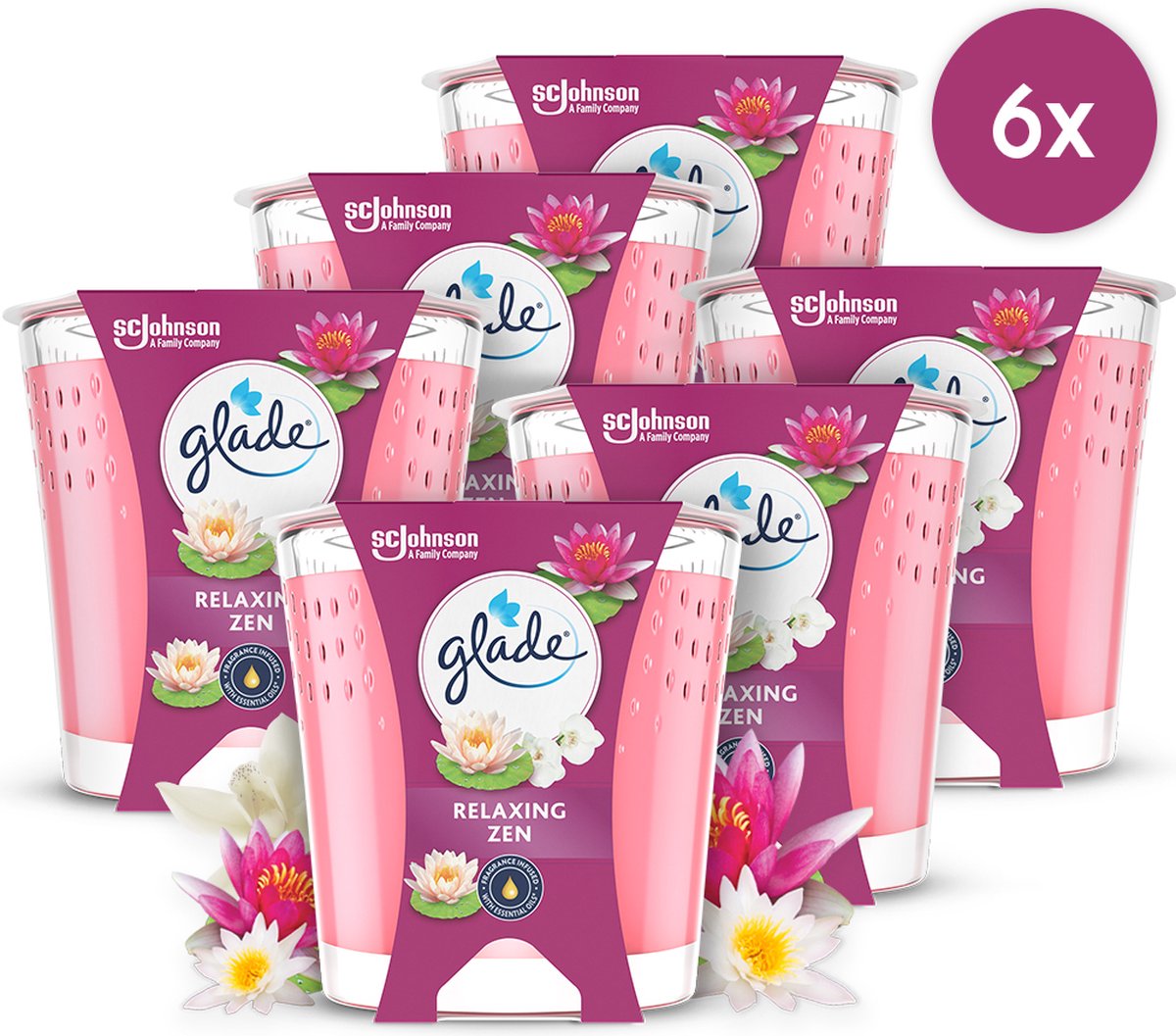 Glade Duftkerze entspannender Zen 100 % Rapswachs