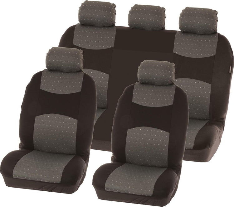Carpoint Sitzbezug-Set Chicago uni 9-teilig grau