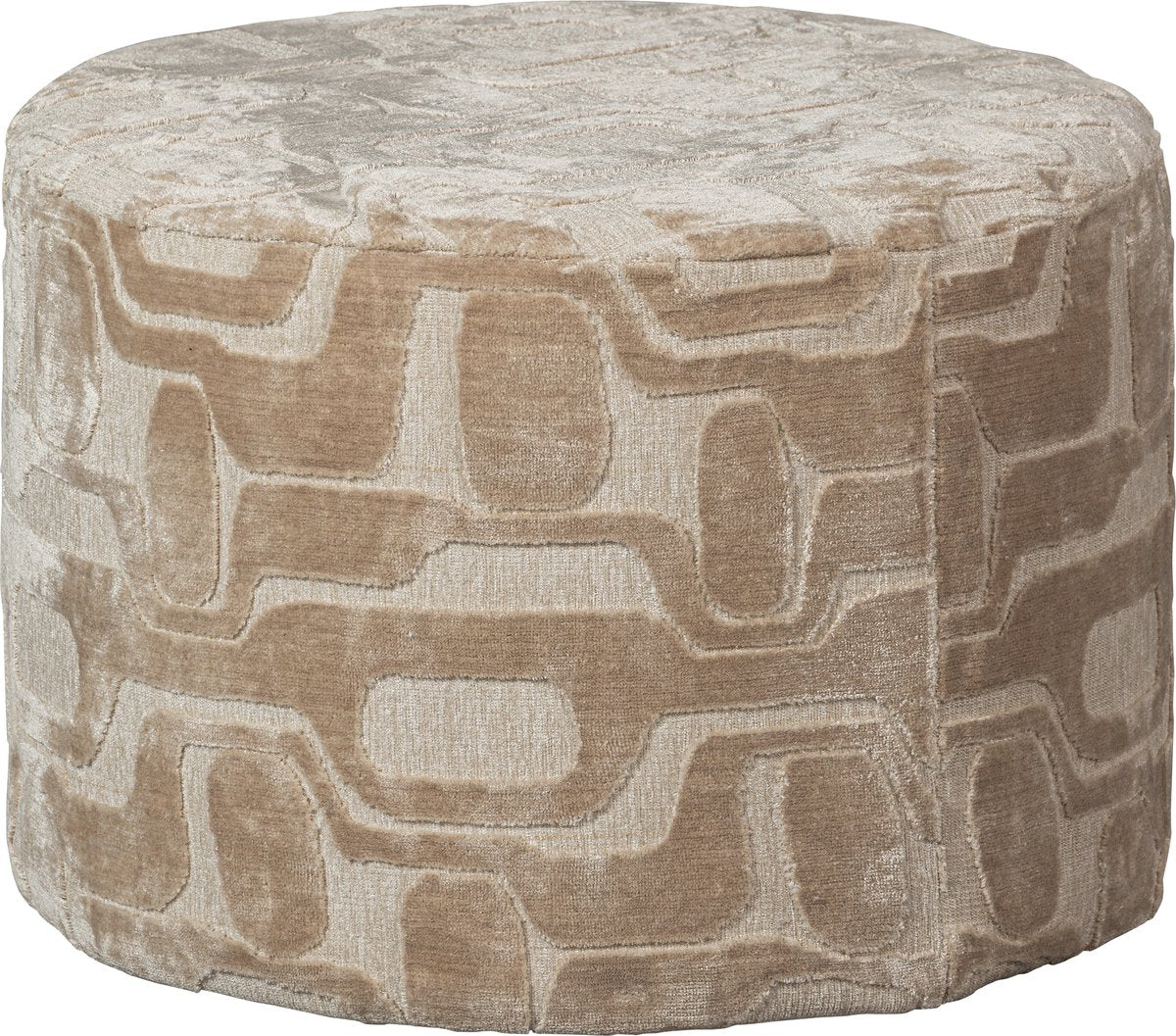 Woood Yago Sitzpuff – Polyester – Natur – 43 x 60 x 60 cm