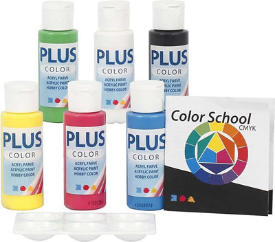 Plus Farbakrylfarbe, Primärfarben, 6x60 ml 1 Box