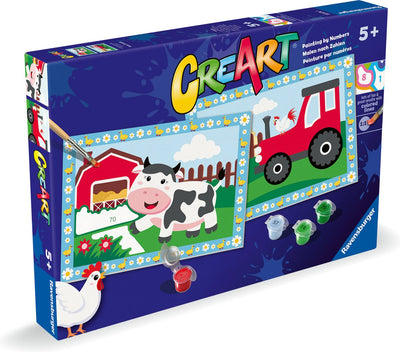 Ravensburger Creart Painting on Number Traktor mit Landschaft