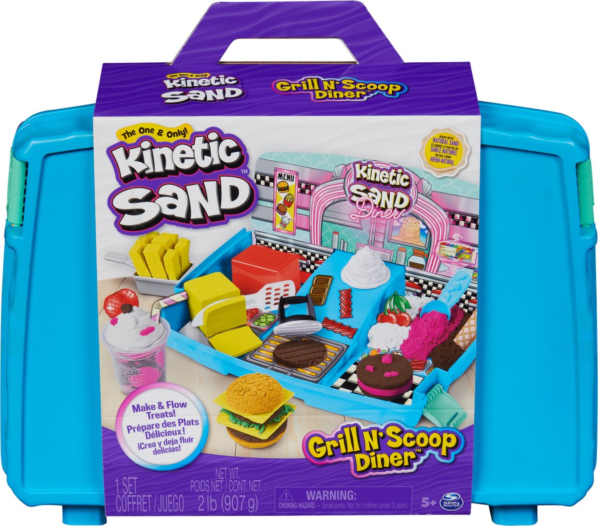 Kinetische Sand Snackbar Klappsandkiste