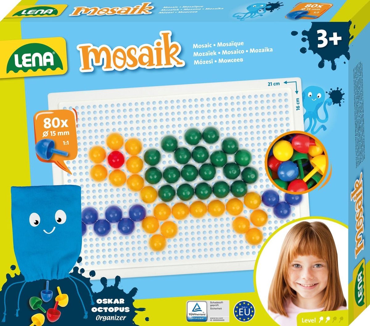 Lena Mosaik-Set Farbe 80 Stück 15 mm