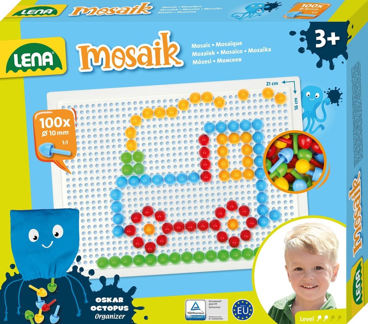 Lena Mosaik-Set Farbe 100 Stück 10 mm