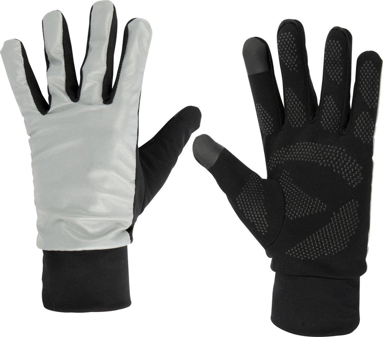 Avento Sporthandschuhe - reflektierend - winddicht - grau schwarz - Größe XL xxl
