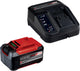 Einhell 18 V 5,2 Ah Power X-Change Starter Kit – 1x 5,2 Ah plus Akku und Schnellladegerät – universell für alle Power X-Change Maschinen