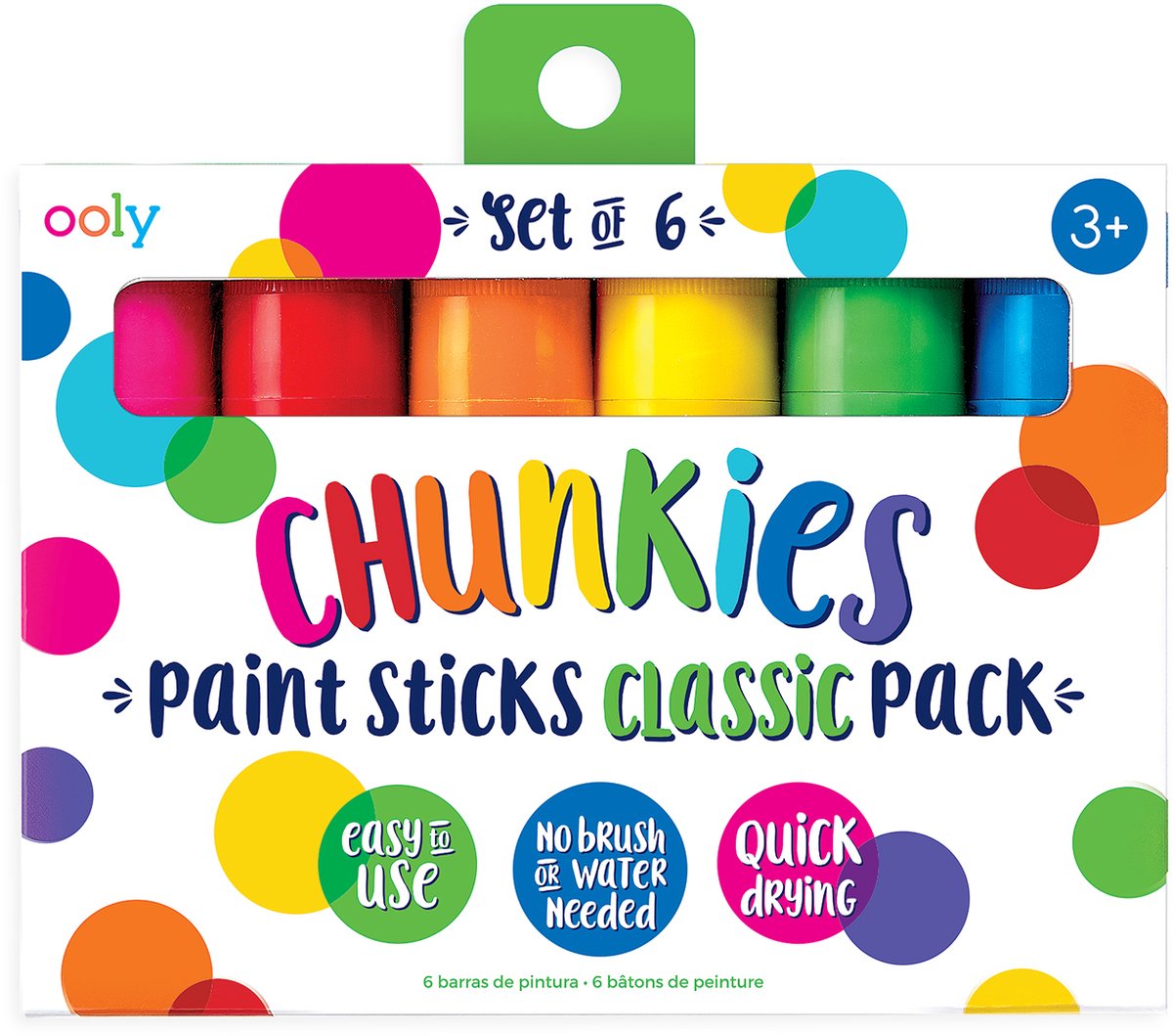 Ooly – Chunkies – Farbmarker – klassisches Set – Set mit 6 Stück