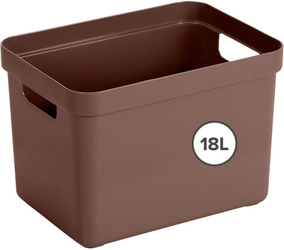 Sunware Sigma Home Aufbewahrungsbox 18l – 35 x 24,6 x 24,3 cm – braun