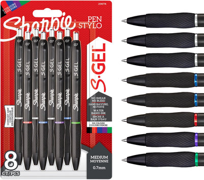 Sharpies Gel | Gelstifte | mittlere Spitze (0,7 mm) | verschiedene Farben | 8 Stück