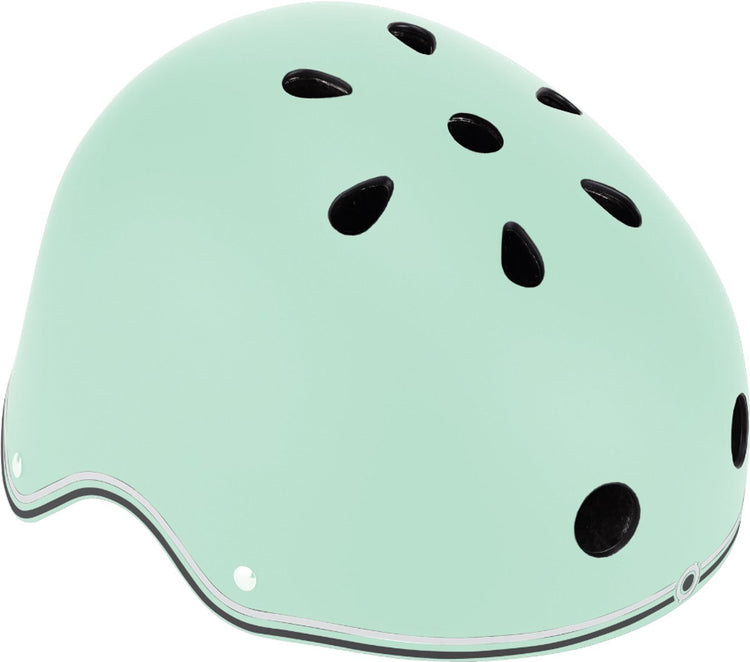 Globber-Helm – Helm Primo XS S – pastellgrün – LED-Beleuchtung – ABS-Helm mit EPS-Schaum – verstellbar – XS S 48–53 cm