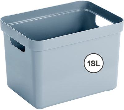 Sunware Sigma Home Aufbewahrungsbox 18l – 35 x 24,6 x 24,3 cm – blau