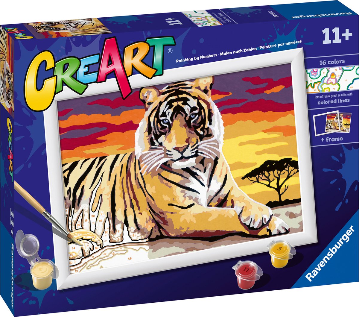 Ravensburger Kreart Gemälde bei Nummer Majestue Tiger