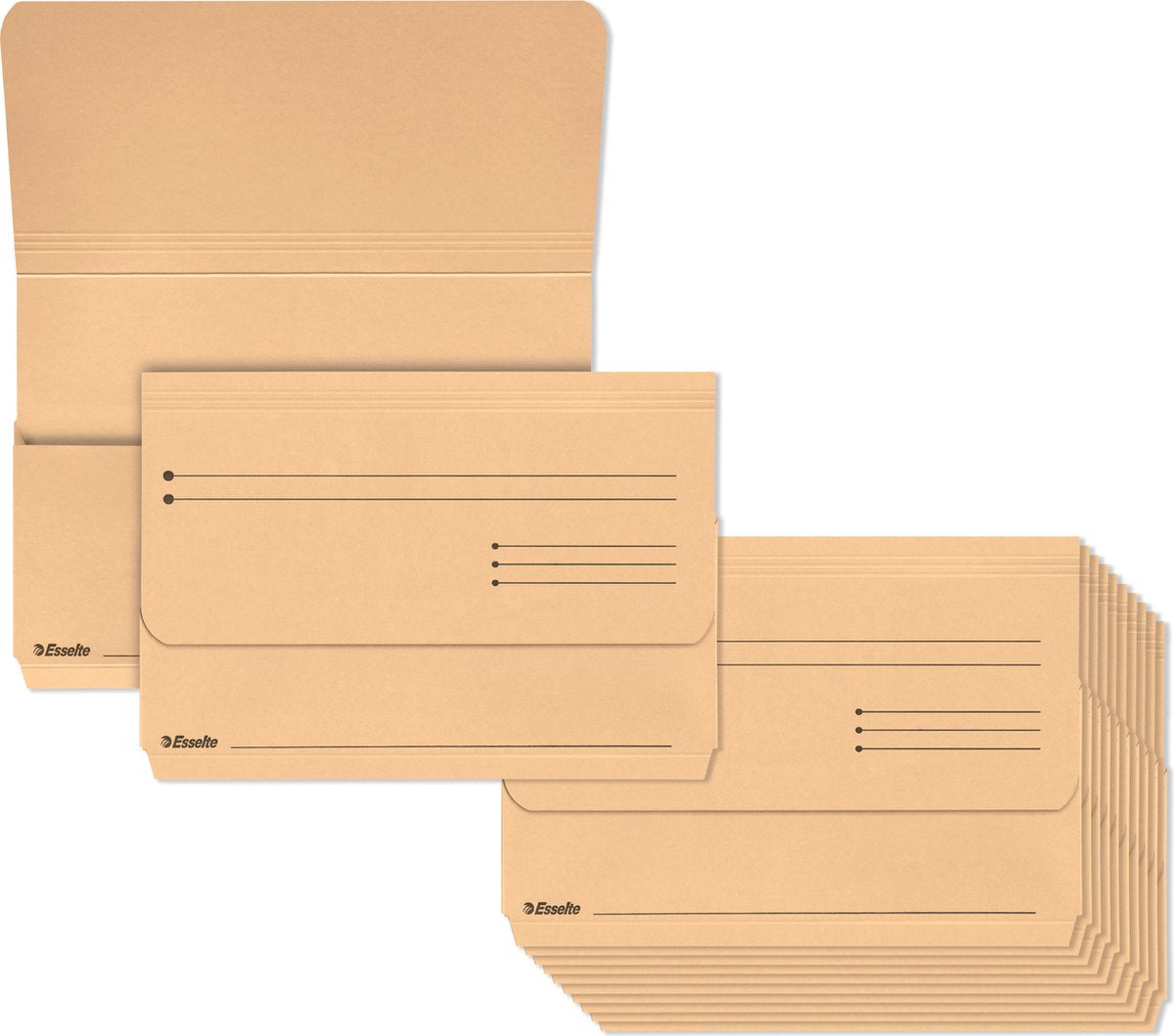 Esselte Manila-Einsteckmappen – A4-Format – 25 Stück – braun