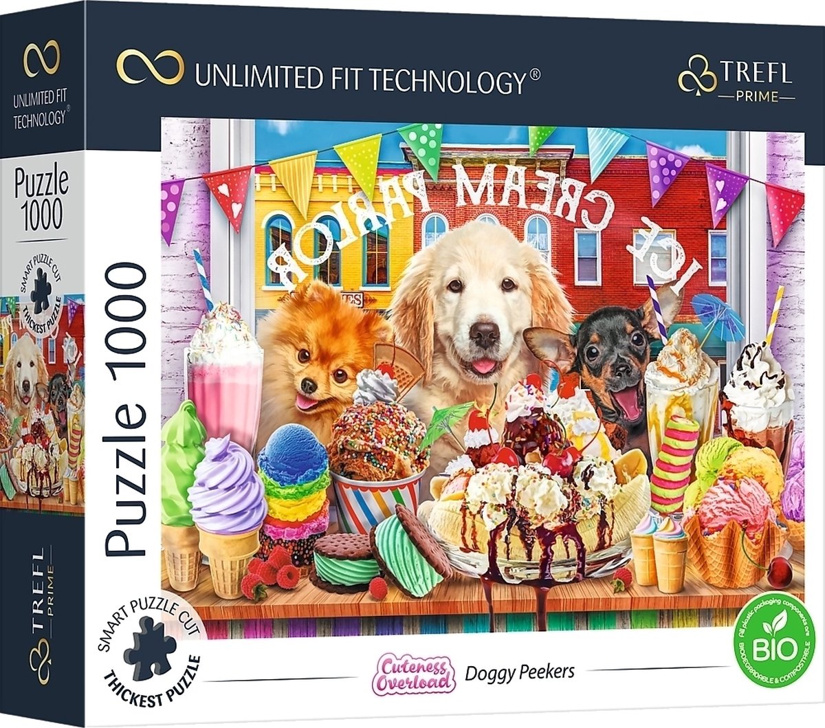 Trefl Prime Puzzle mit spähendem Hund – 1000 Teile