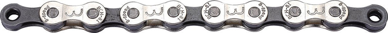 BBB Cycling Powerline Fahrradkette – 8-Gang-Fahrradkette Rennrad – 114 Glieder – Grau und vernickeltes Silber – BCH-81