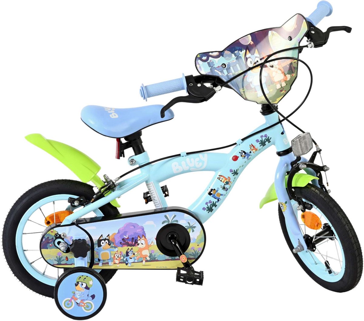 Bluey Kinderfahrrad 12 Zoll - Hellblau - zwei Handbremsen