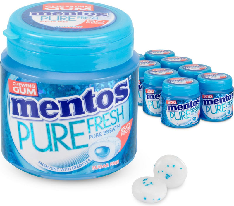 Mentos Gum Pure Freshmint Flasche (8x 50 Stück)