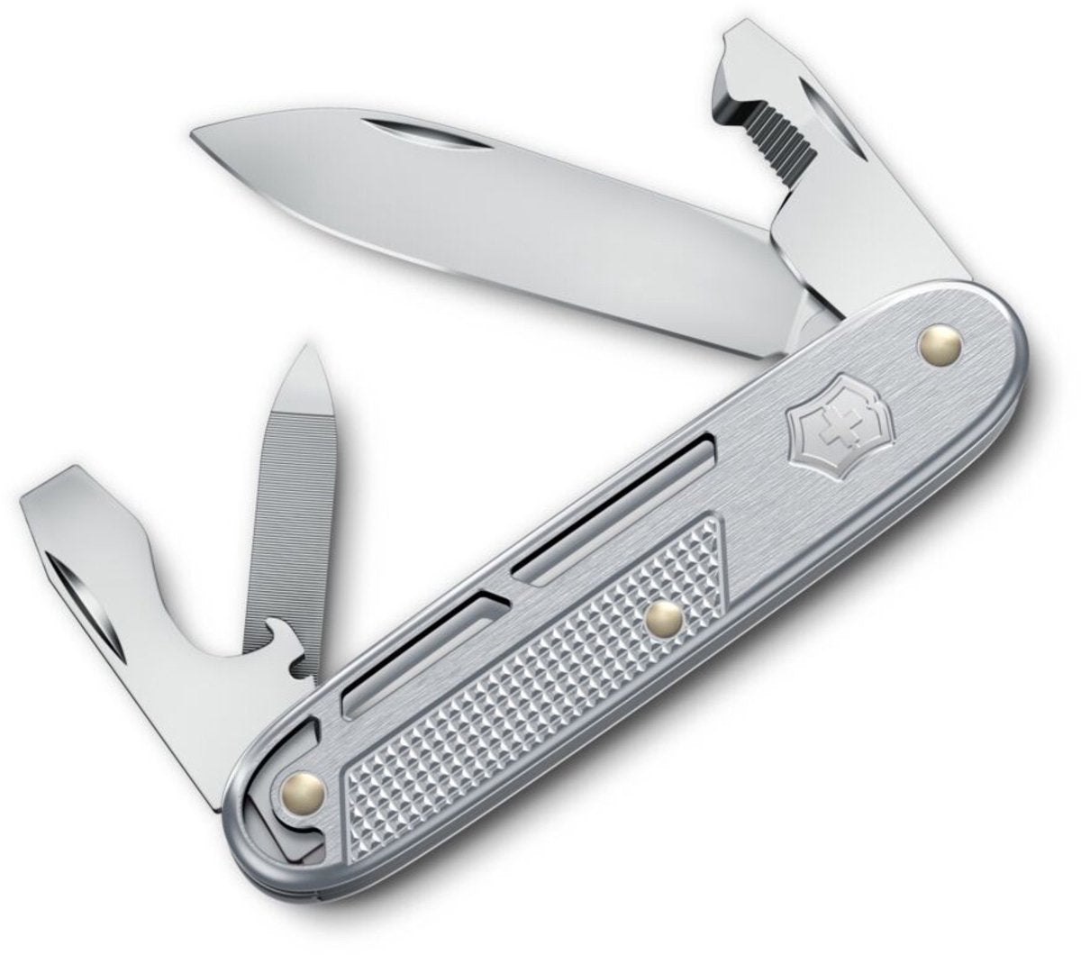 Victorinox Synergy Alox Taschenmesser - 9 Funktionen - Silber