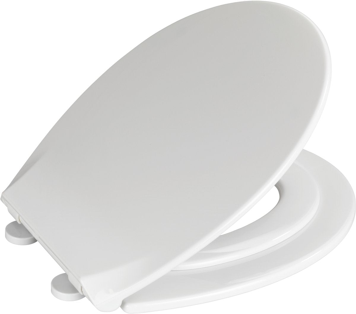 Wenko WC-Sitz Syros Family – Thermoplast weiß – Easy-Close-Soft-Close-Verschluss – Fix-Clip-Befestigung abklickbar – WC-Sitz – WC-Sitz mit Kindersitz – WC-Sitz mit WC-Verkleinerer für Kinder – weiß