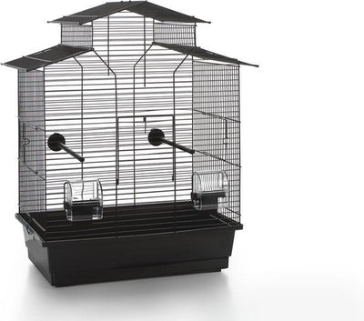 Beeztees Iza 2 Pagode – Vogelkäfig – Schwarz – 45 x 28 x 59,5 cm