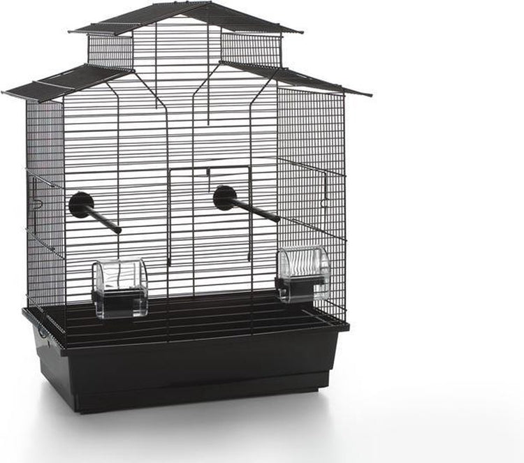 Beeztees Iza 2 Pagode – Vogelkäfig – Schwarz – 45 x 28 x 59,5 cm