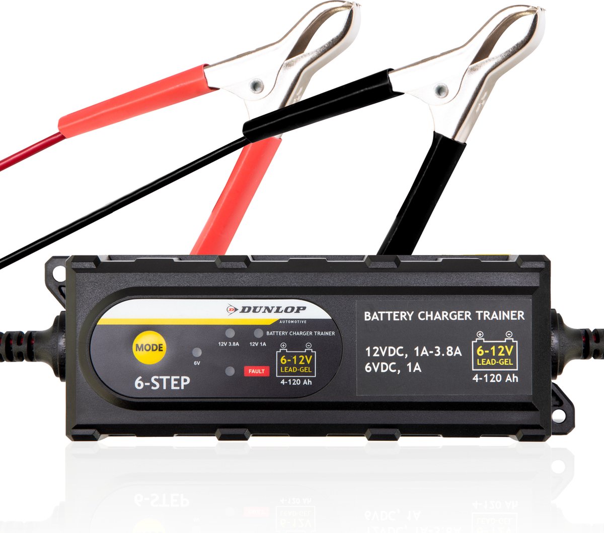 Dunlop Batterieladegerät-Trainer – 6 12 V – intelligent – 6 Phasen – Anzeigen – IP65