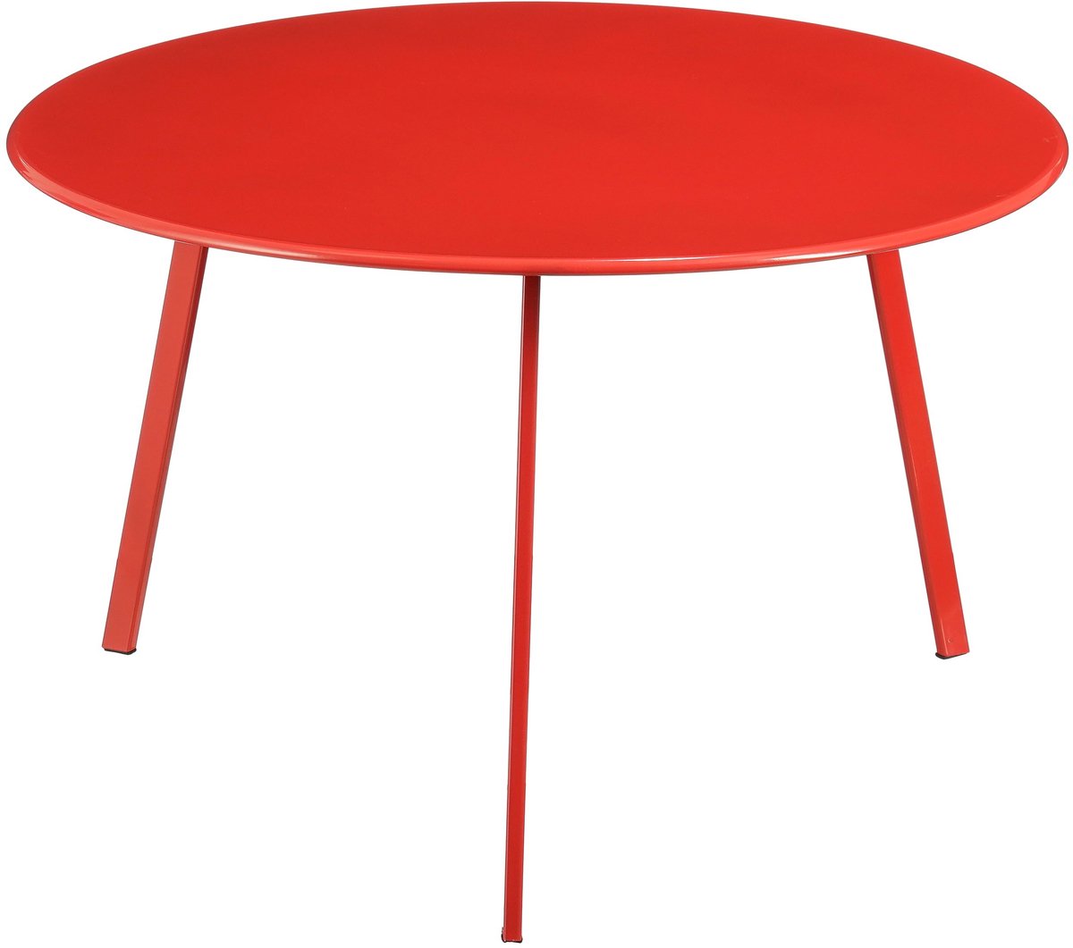 Mica-Dekorationssitz-Beistelltisch für den Außenbereich – H38 x ø58 cm – Metall – Rot