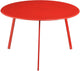 Mica-Dekorationssitz-Beistelltisch für den Außenbereich – H38 x ø58 cm – Metall – Rot