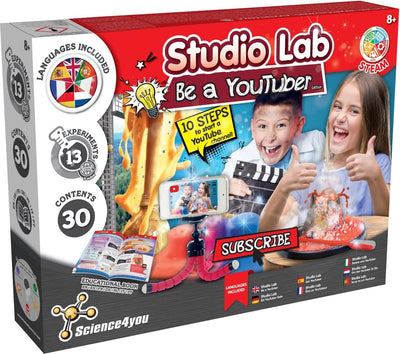 Science 4 you science4you be a youtuber – Science Experiment Box – 13 virale Experimente mit Kamera-Greenscreen – ab 8 Jahren